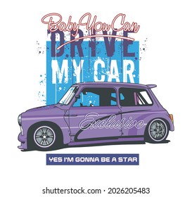  My Car image  vector illustration for you t shirt