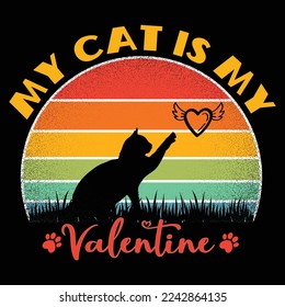 my cat is my valentine t-shirt