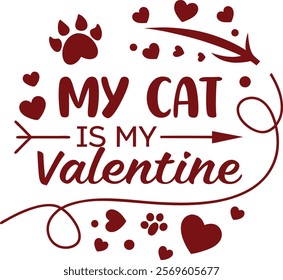 My Cat is My Valentine t-shirt