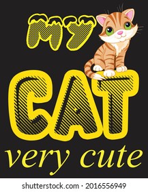Mi gato es muy lindo diseño de camisetas