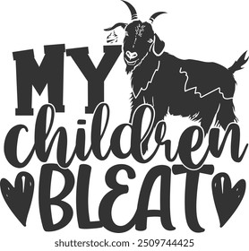 My Children Bleat - Goat Illustration