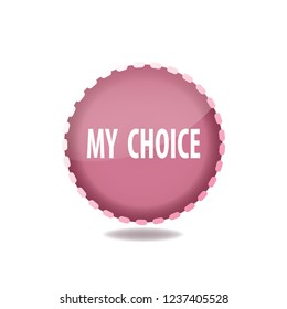 My choice vector button, web design element