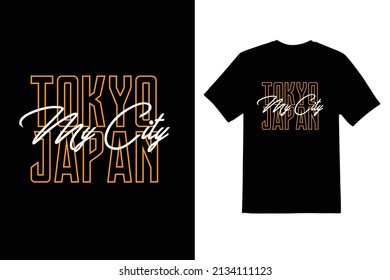 my city Tokyo type t shirt design