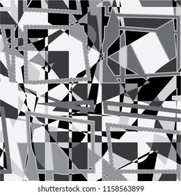 my composition of mono color expression graphic vector design