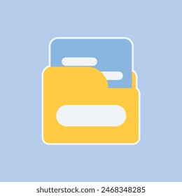 My computer folder icon. Desktop icons pack element. Documents directory sign. open source UI shortcut theme customisation. Monitor display vector illustration.