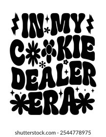 IN MY COOKIE DEALER ERA groovig, wellig, Hippie, 70er Jahre T-Shirt Design	
