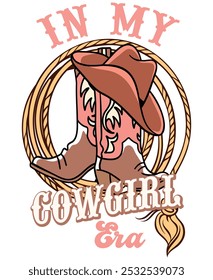 In meinem Cowgirl Ära T-Shirt Grafikdesign	