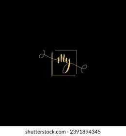 MY creative modern letters logo design template