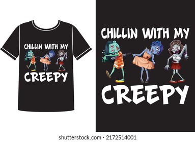 With my creepy t-shirt design template