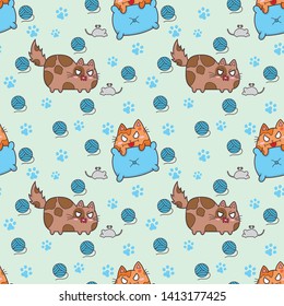 My Cute Cat seamless patterns