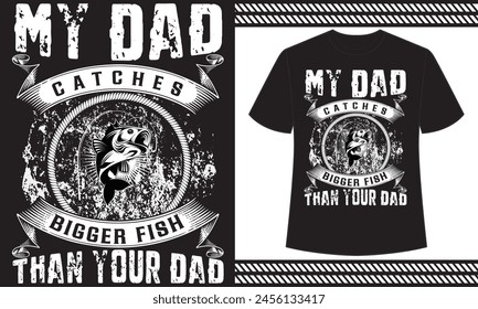 Mein Papa fängt größere Fische als dein Papa T-Shirt