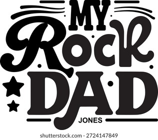 My Dad Rock, Vektortypografie