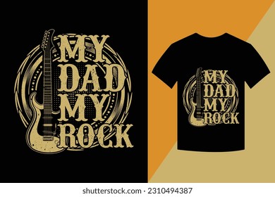 Mi papá mi rock , regalo de guitarra de música rock vintage, regalo para papá, papá,