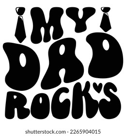 Mein Papa Rocks - Papa Papa T-Shirt und SVG Design. Fröhlicher Vatertag, Motivationsgeistige SVG zitiert T Shirt Design, Vektor EPS Bearbeitbare Dateien.