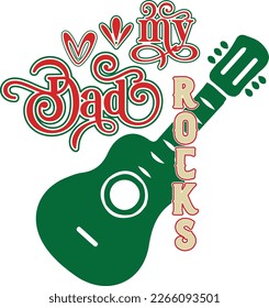 My dad rocks svg vector