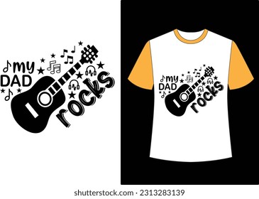 My dad rocks Typography, Bundle, hippie typography, dad, dad days, fathers day , trendy typography, retro ,files wavy text fathers day t shirt design