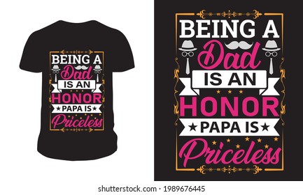 My Daddy Is My First Friend - Father's Day T-shirt template