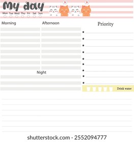 My day planner - day in pink