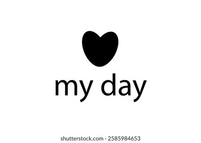 My day text heart is black