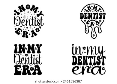 In my dentist era, Groovy bundle, trendy T-shirt, retro wavy text, files wavy text, funny groovy quotes, funny shirt, retro groovy shirt, retro wavy T-shirt, Wavy Retro Groovy T-shirt 