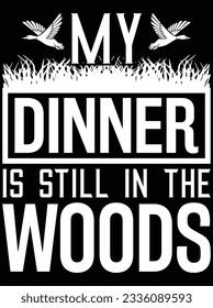 Mi cena sigue en el diseño de arte vectorial de los bosques, archivo de eps. archivo de diseño para camiseta. SVG, archivo de diseño de corte EPS
