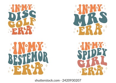 In My Disc Golf Era, In My Mrs Era, In My Bestemor Era, In My Spidey Girl Era retro T-shirt