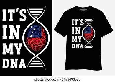 It's in My DNA American Samoa Flag Samoan Pride Roots Gift T-shirt