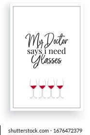 My Doctor Says Need Glasses Vector Stock Vector (Royalty Free ...