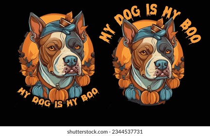 My Dog is My Boo-t shirt-Halloween dog lover,colorful dog shirt.