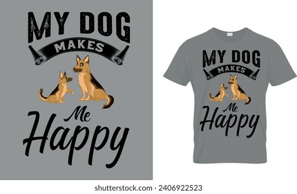 Mi perro me hace feliz regalo gracioso diseño de camisetas