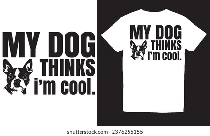 my dog thinks i’m coo.with patches for t-shirts and other uses