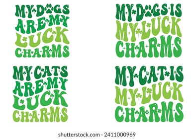 My dogs are my luck charms, dog is luck charms, cats are luck charms, cats are luck charms St Patrick Day Gifts