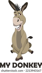 my donkey vector design template
