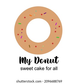 My Donut Logo Ilustration sweet cake for all