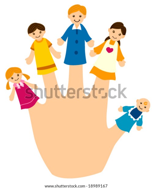 My Family Puppets Vector Stock Vector (Royalty Free) 18989167