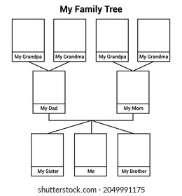 my family tree worksheet for kindergarten