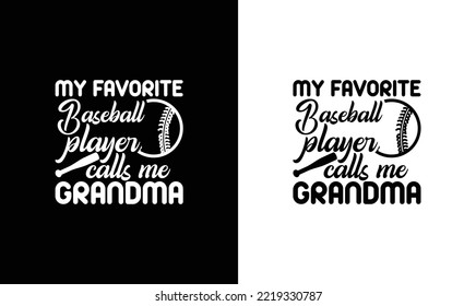 Baseball Quote T-Shirt-Design, Typografie