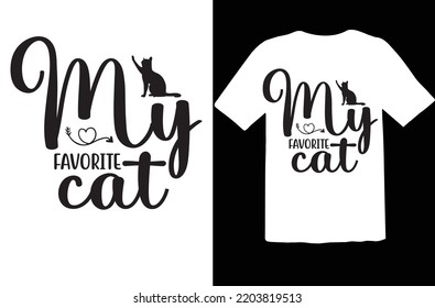 My favorite cat svg design