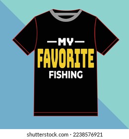 My favorite fishing t-shirt design template.
