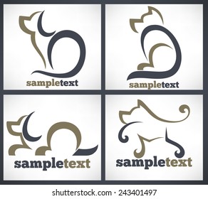 my favorite pet, vector collection of dogs icons