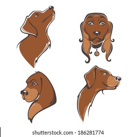 my favorite pet, vector dogs collection