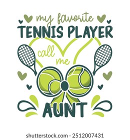 My favorite tennis player aunt bow, tennis ball bow design