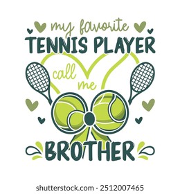 My favorite tennis player brother bow, tennis ball bow design