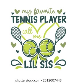 My favorite tennis player lil sis bow, tennis ball bow design