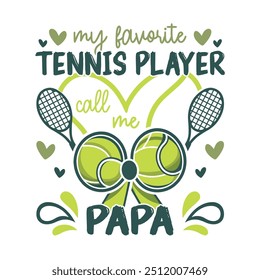 Mein Lieblings-Tennisspieler Papa Bogen, Tennis Ball Bogen Design