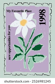 My Favourite Place Watercolor art stamp