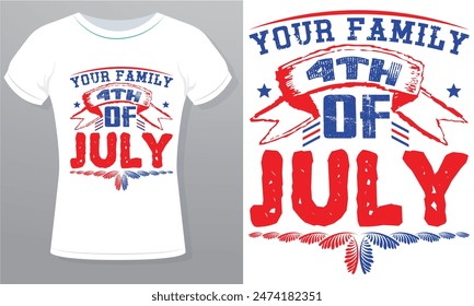 My first 4th of July or your family's 4th of July or home of the free because of the brave Roylrti free vector Design