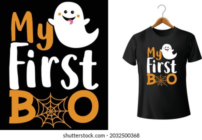 My First boo Shirt, My First Halloween Shirt, Halloween Shirt, spider shirt, scary Halloween.