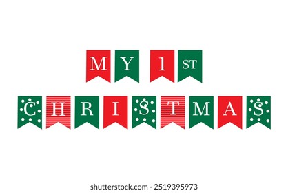 My first christmas banner with on a white background 