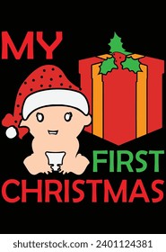 My First Christmas eps cut file for cutting machine